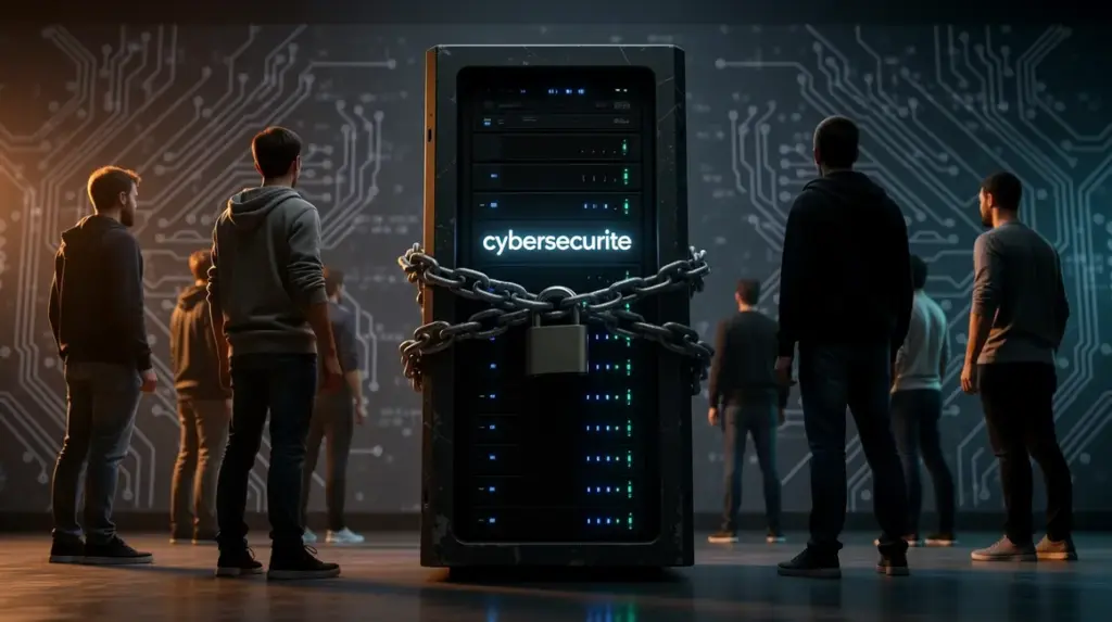 Illustration cybersecurite serveur sécurisé