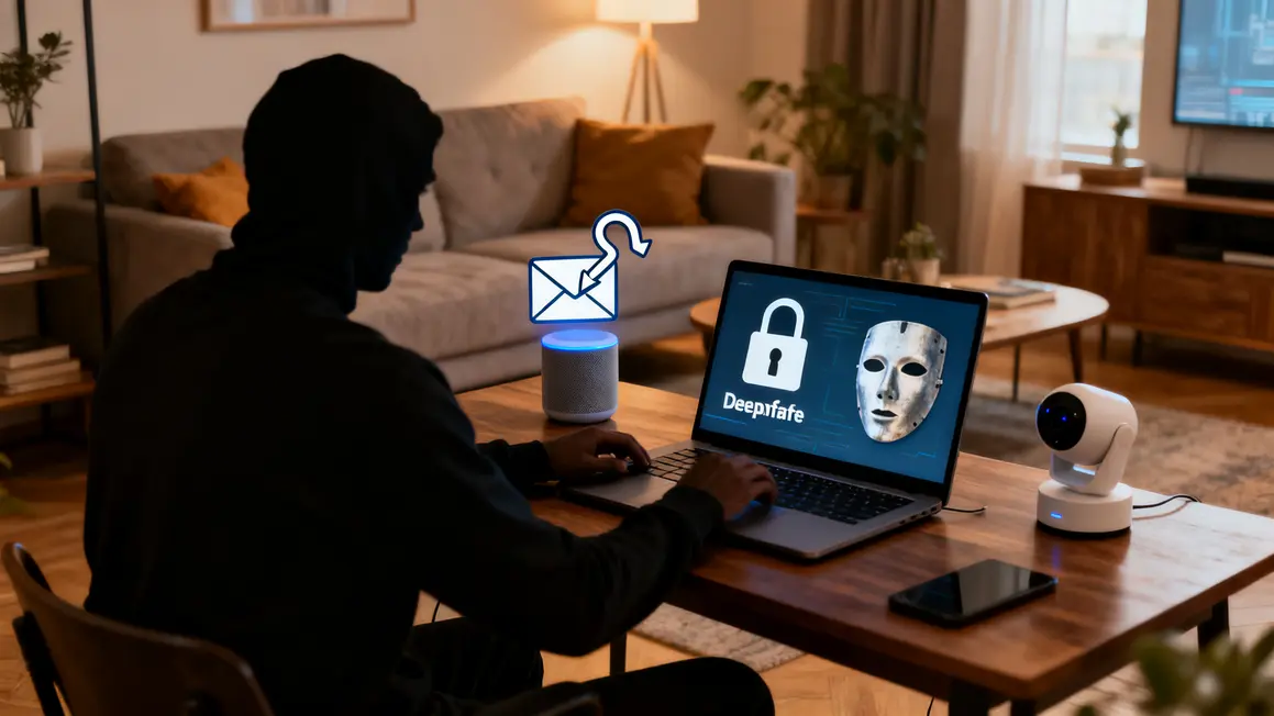 salon moderne objets connectés phishing ransomware deepfake sécurité numérique