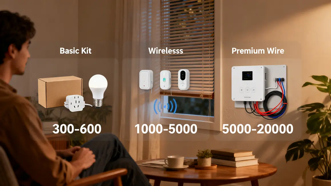 domotique infographie budget kit sans fil filaire