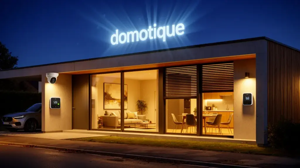 Maison connectée domotique lumières nuit