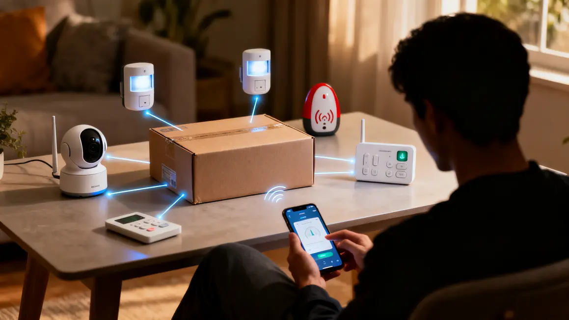 box domotique securite avec capteurs et application mobile