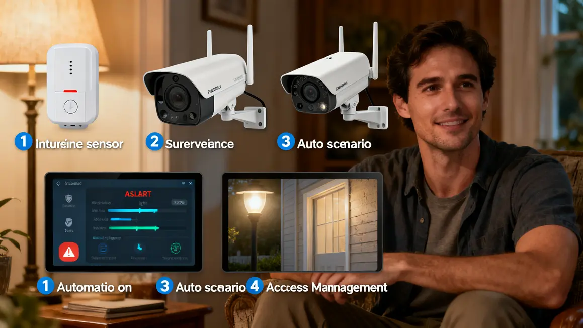 fonctionnalites domotique securite detecteurs camera gestion acces