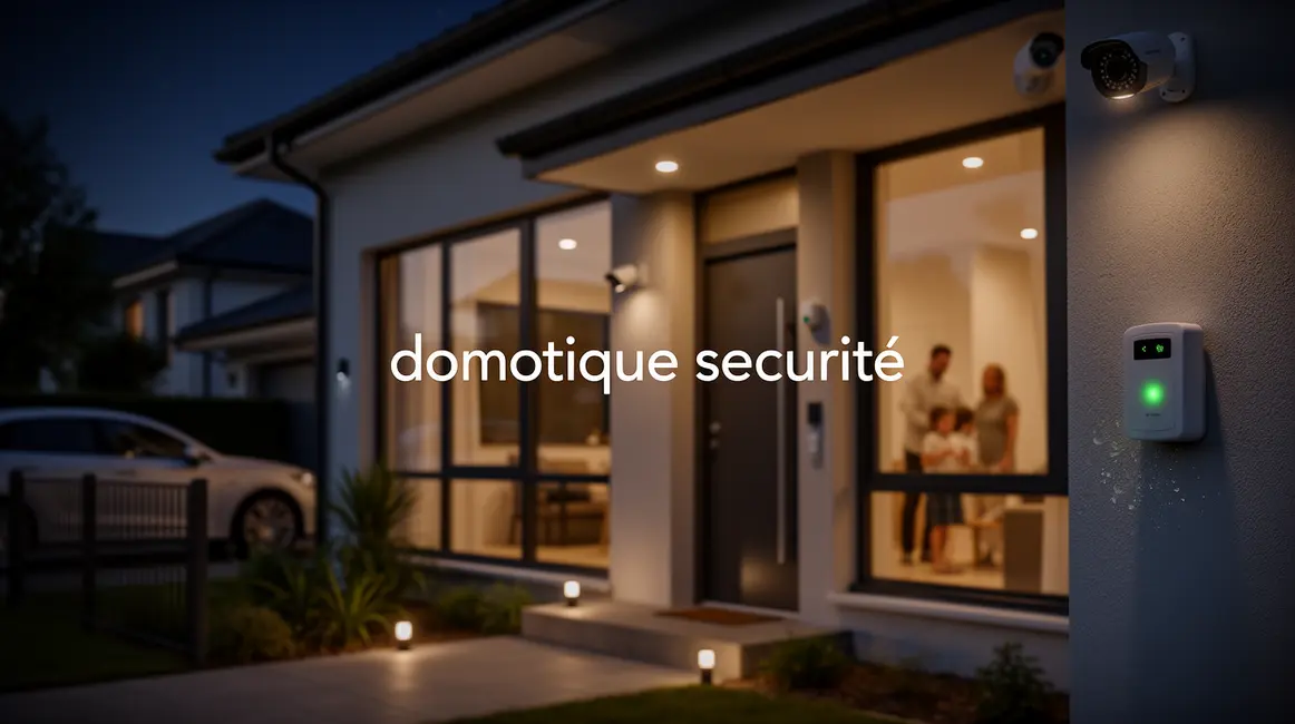 maison connectée surveillée par caméras et capteurs