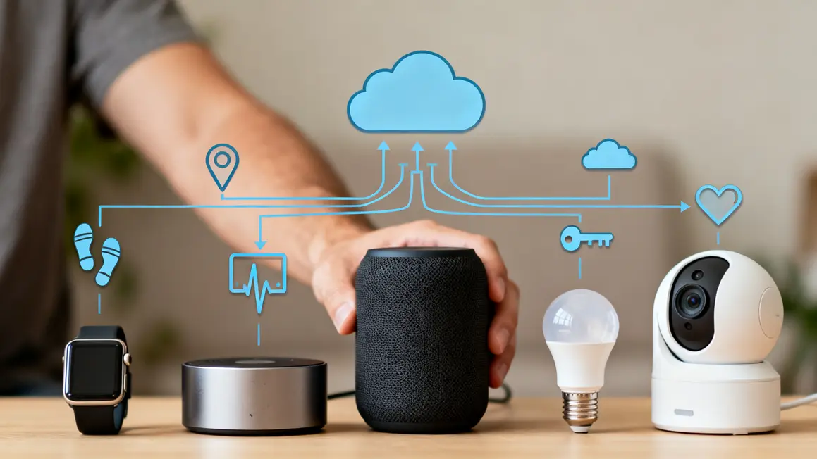 Schéma données objets connectés vers cloud
