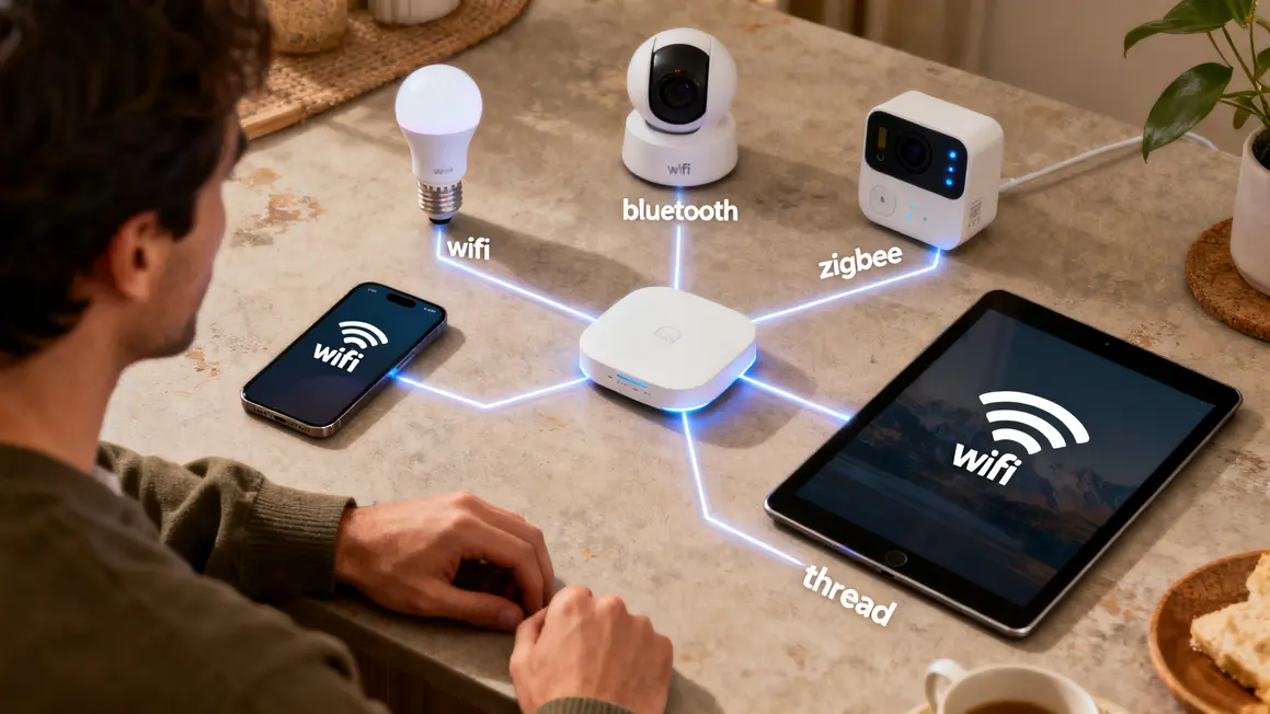 Appareils connectés interconnectés protocoles