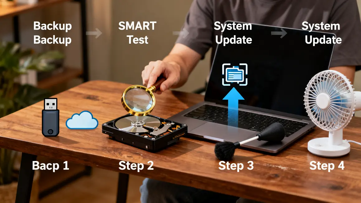 Plan action backup SMART mise à jour nettoyage, maintenance NAS 2026