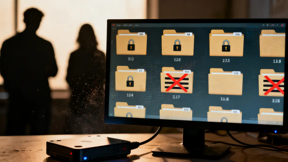 dossiers verrouilles fichiers disparus cybersecurite maison