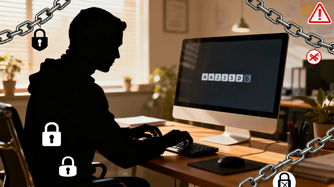 personne entre mot de passe ecran ordinateur securite