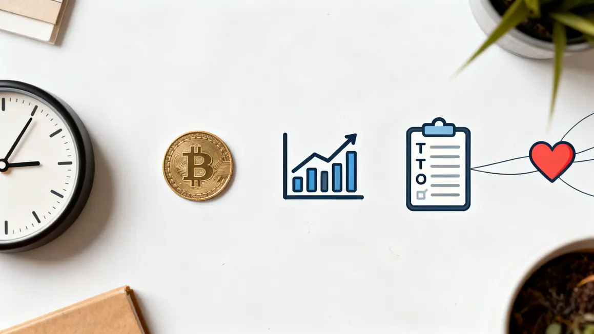icones temps finance bien-être sous organisation contrôle