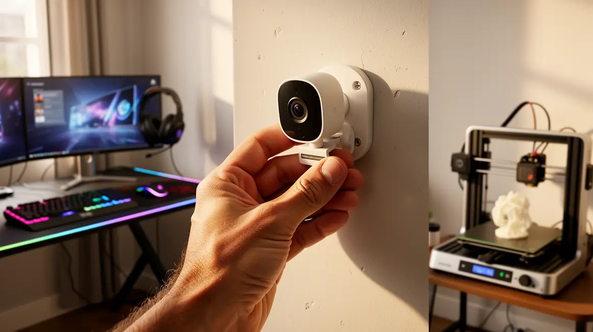 installation camera connectee main setup gaming imprimante