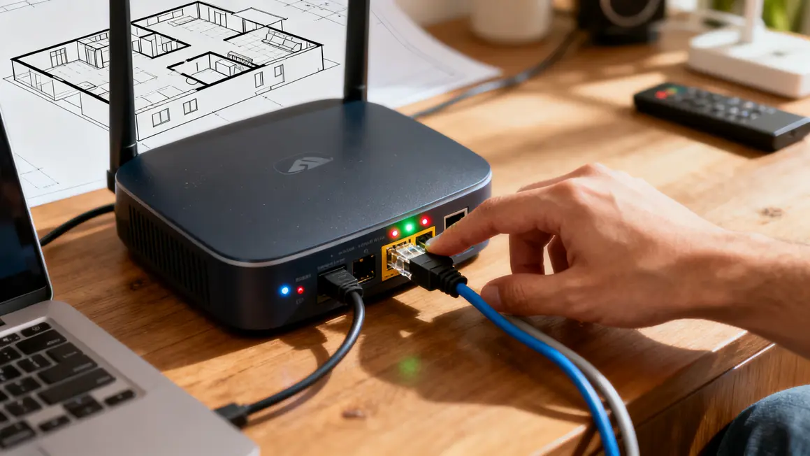 Installation routeur familial câble modem étape