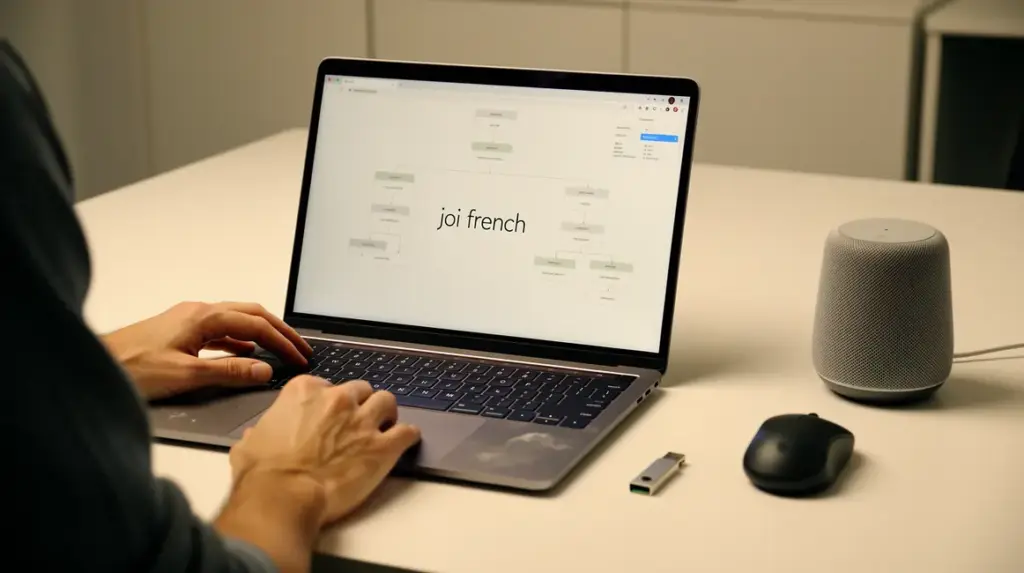 bureau tech affichant joi french schema