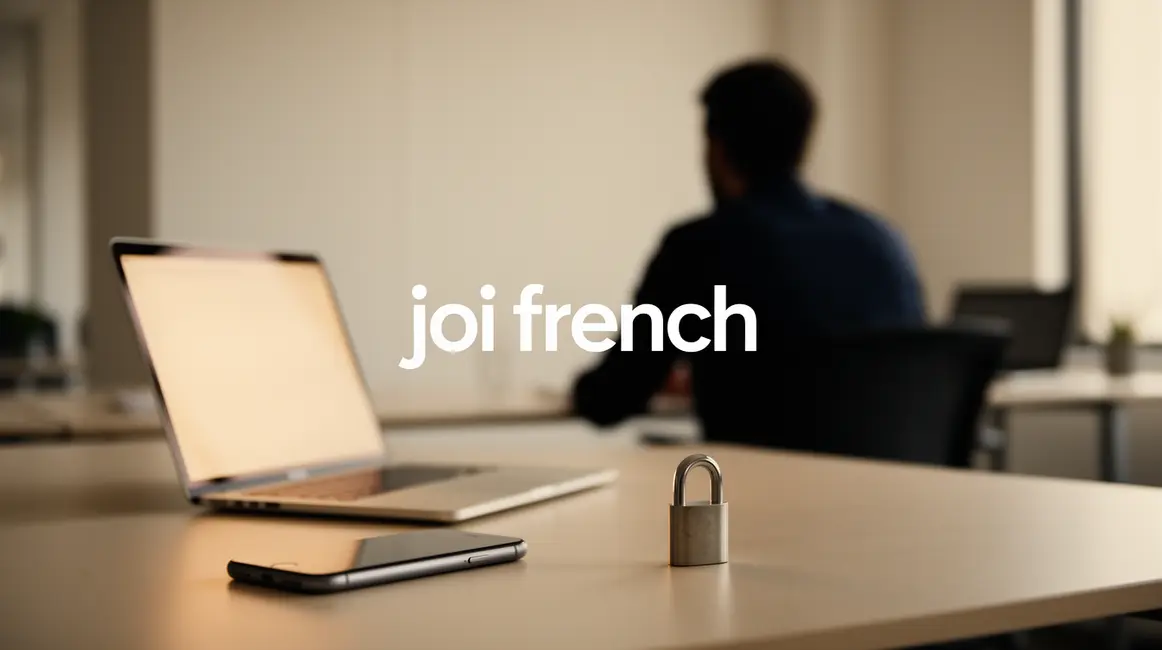 Illustration joi french securite numerique ordinateur bureau
