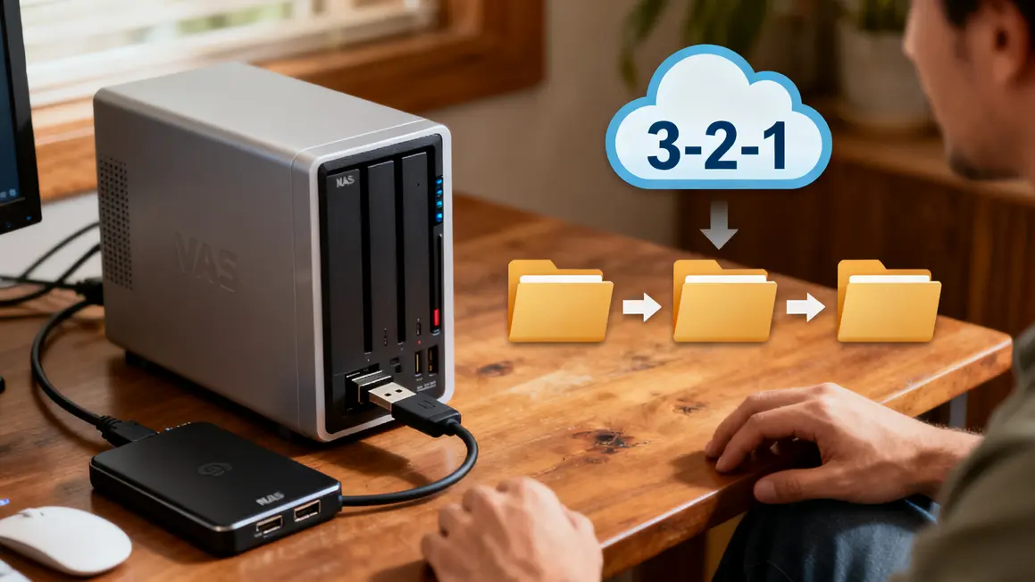 nas sauvegarde 3-2-1 disque cloud restoration