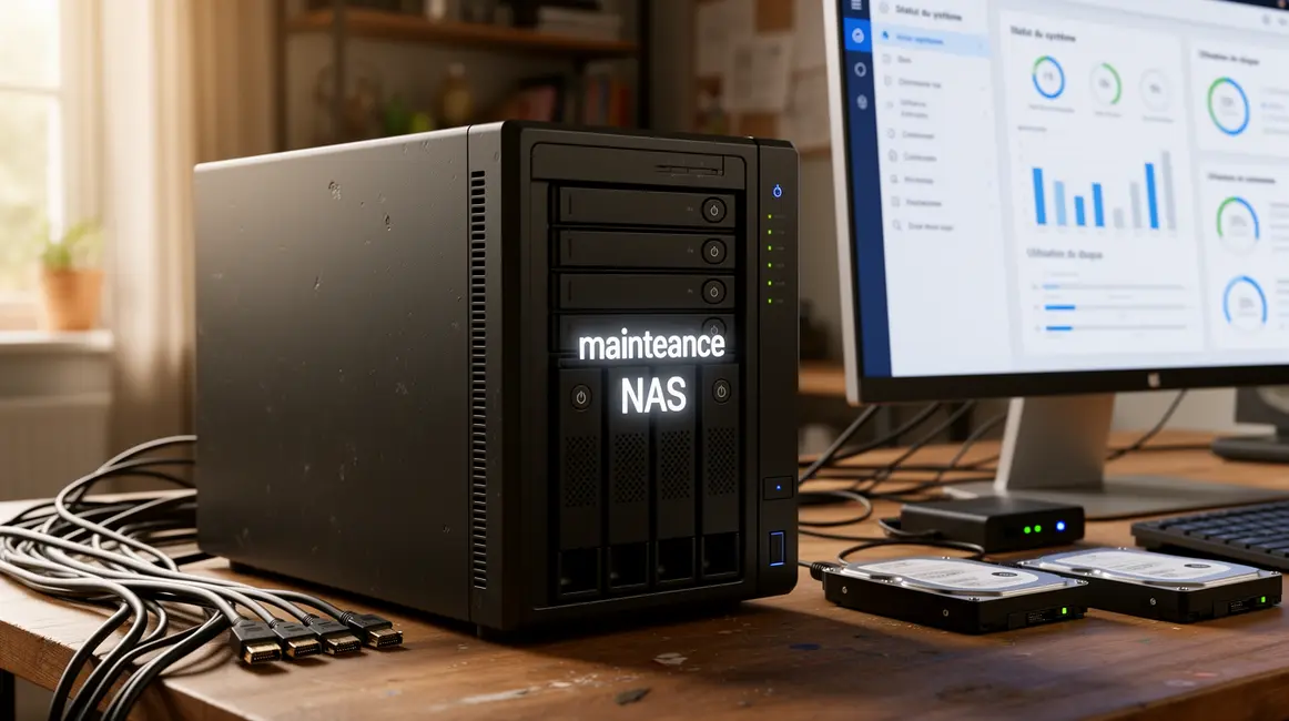serveur NAS et données maintenance NAS photoréaliste