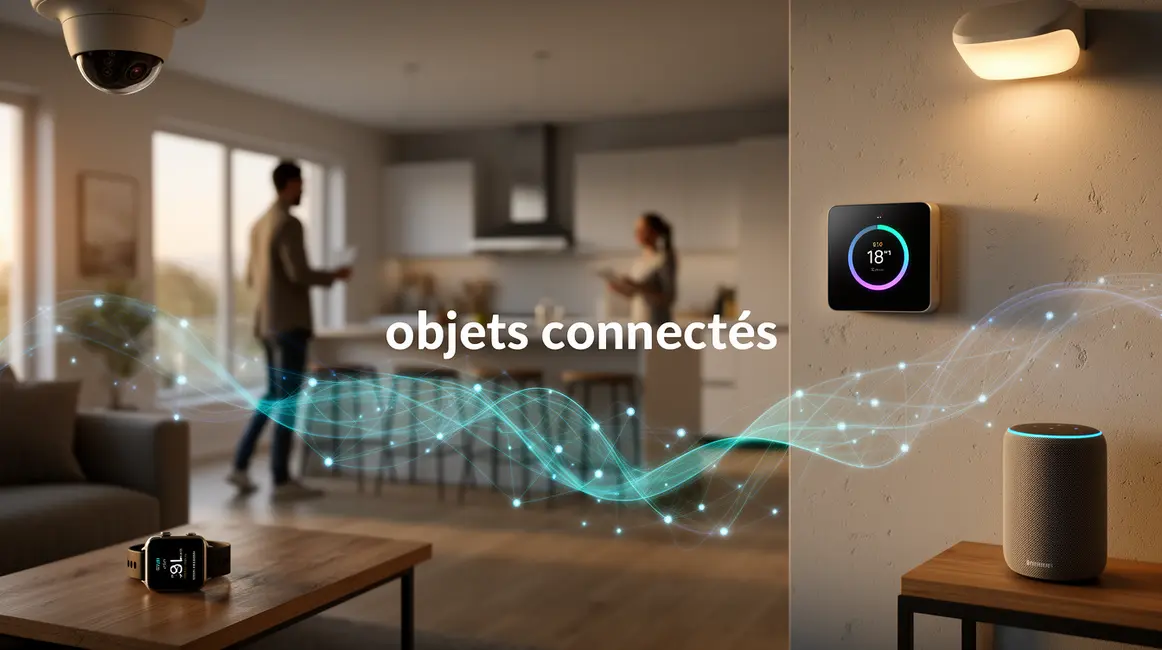 maison moderne avec objets connectes