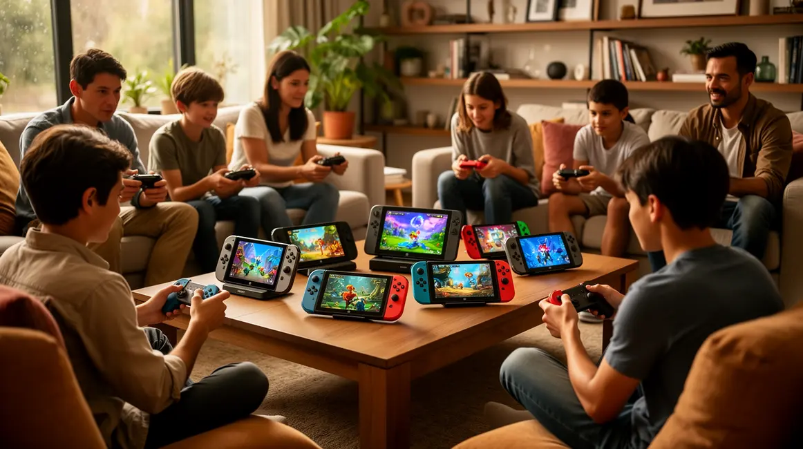 nintendo switch 2026 salon convivial consoles portables dockees