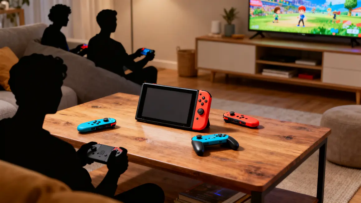 Présentation Nintendo Switch modes Joy-Con détachés joueurs