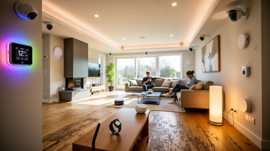 Maison moderne remplie d'objets connectés en 2026