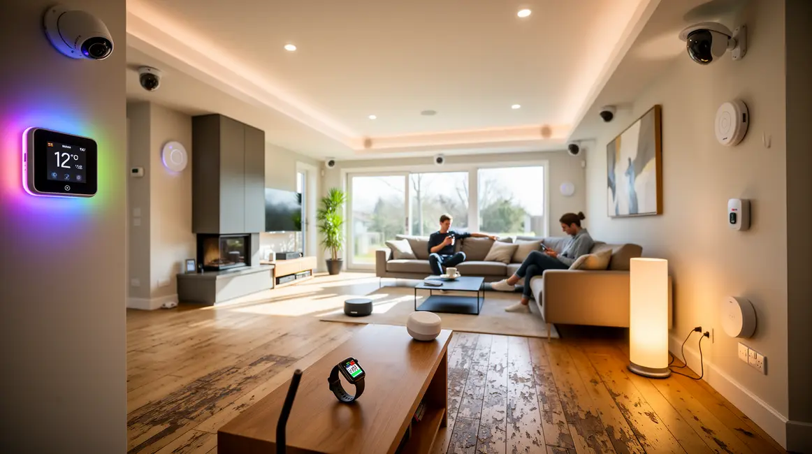 Maison moderne remplie d'objets connectés en 2026