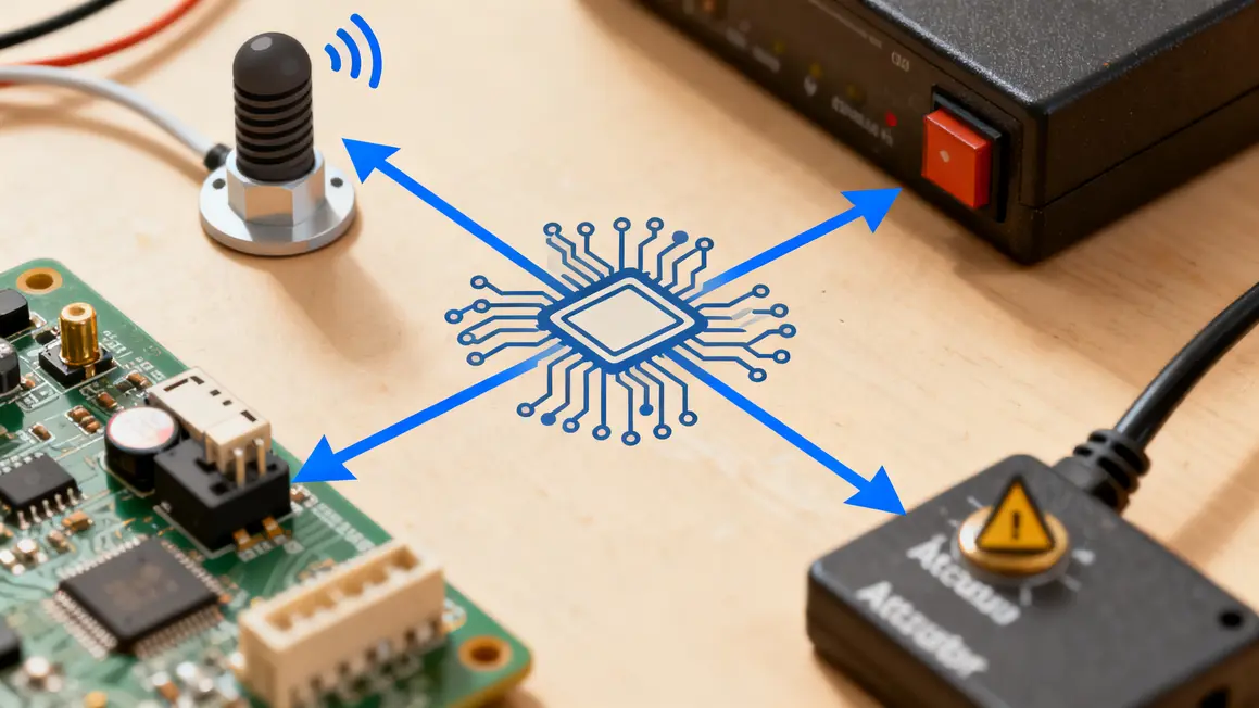 Schema fonctionnement objets connectes capteur reseau actionneur