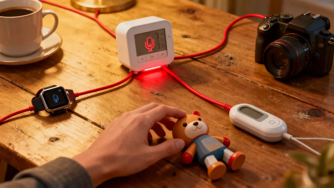 Objets connectes faille securite sur une table