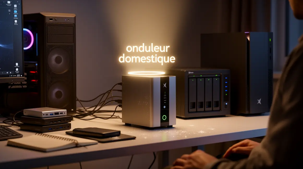 onduleur domestique branche pc nas console