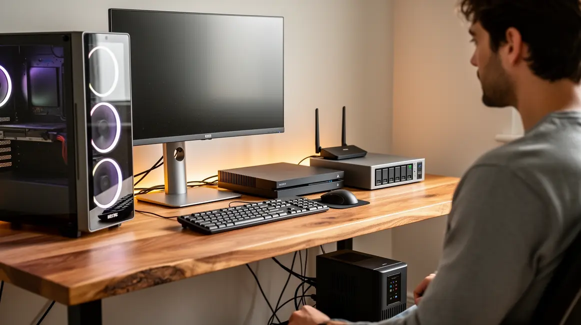 Bureau tech avec onduleur domestique central