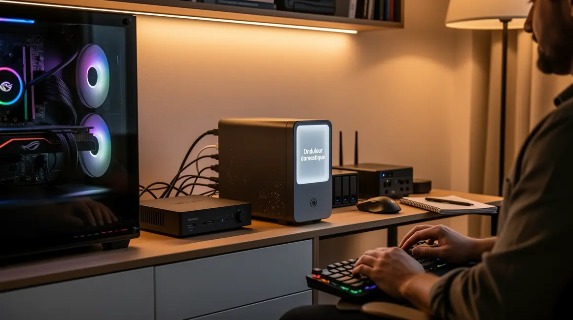 Onduleur domestique protègent PC gaming NAS box Internet