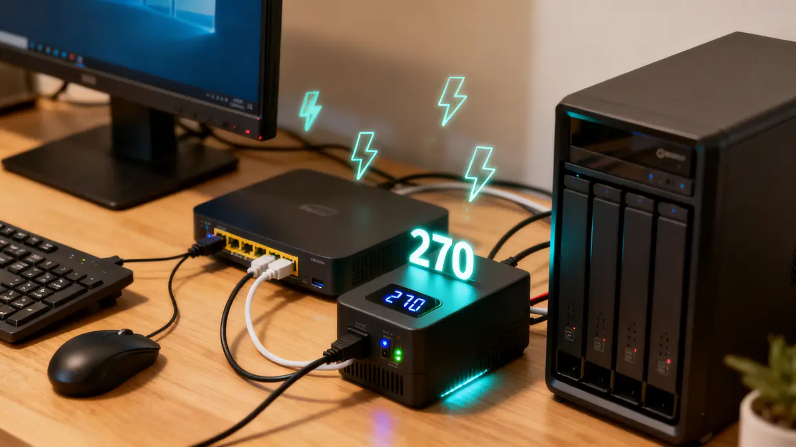 ordinateur box internet nas sur onduleur domestique calcul puissance