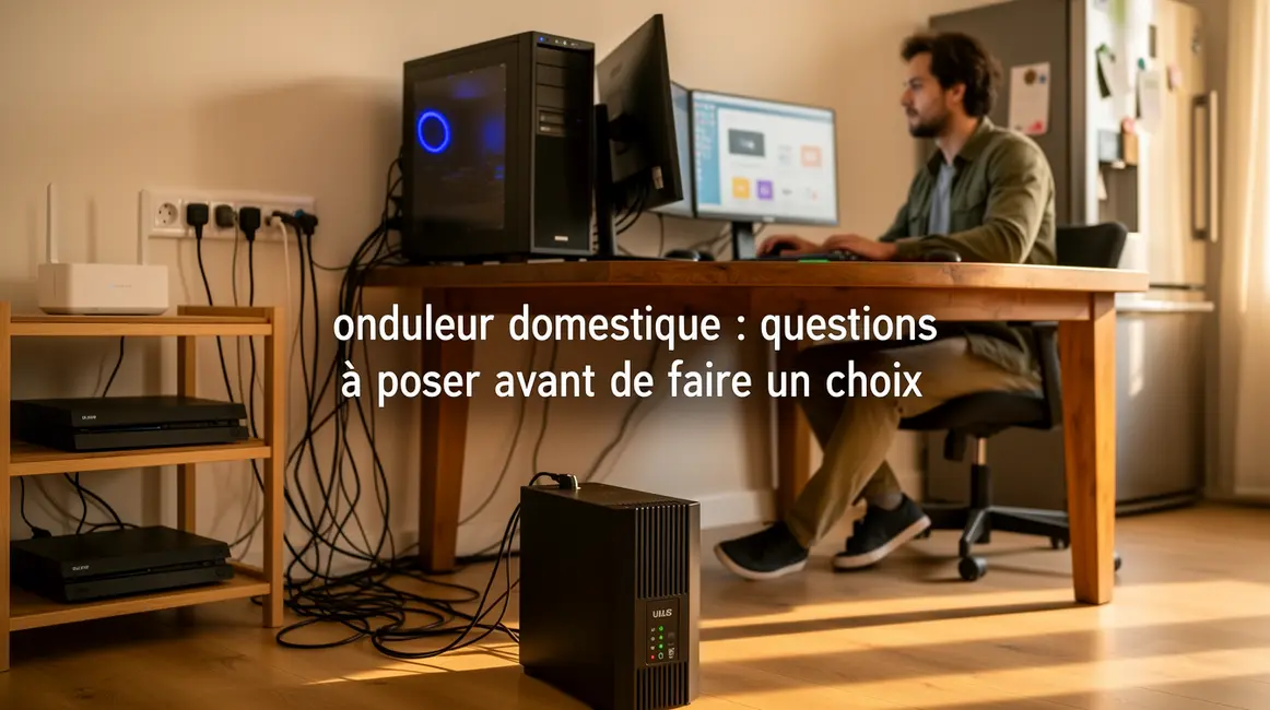 bureau moderne connecte a un onduleur central