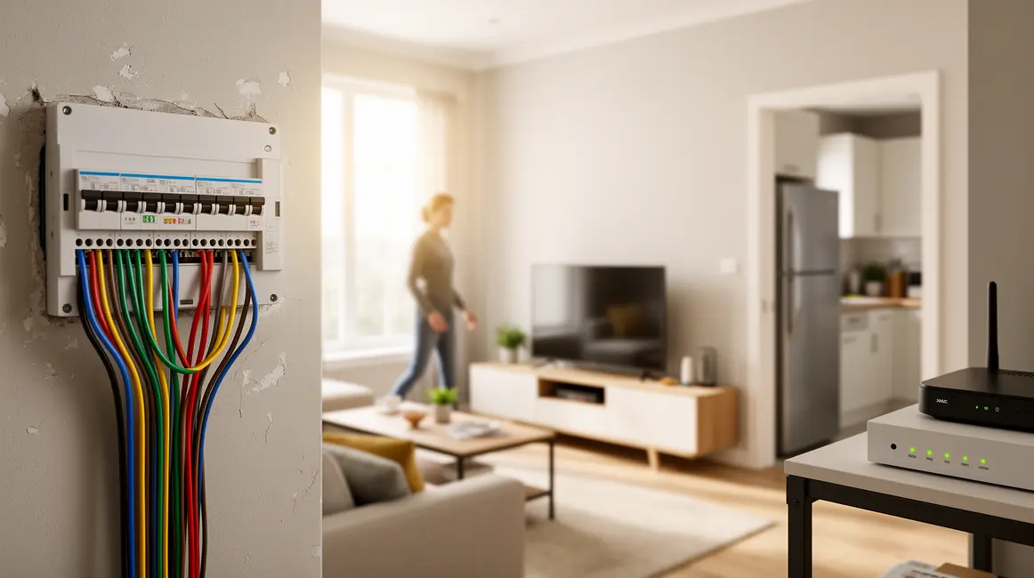 photo tableau électrique maison avec onduleur domestique