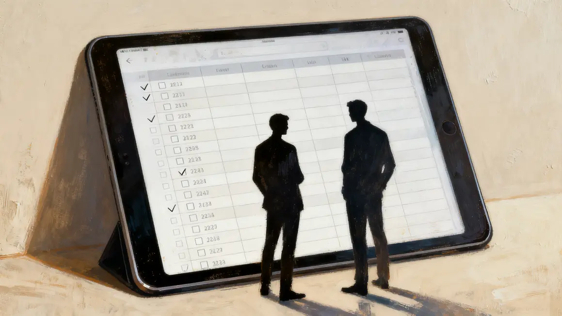 organisation controle checklist digitale sur tableau numerique