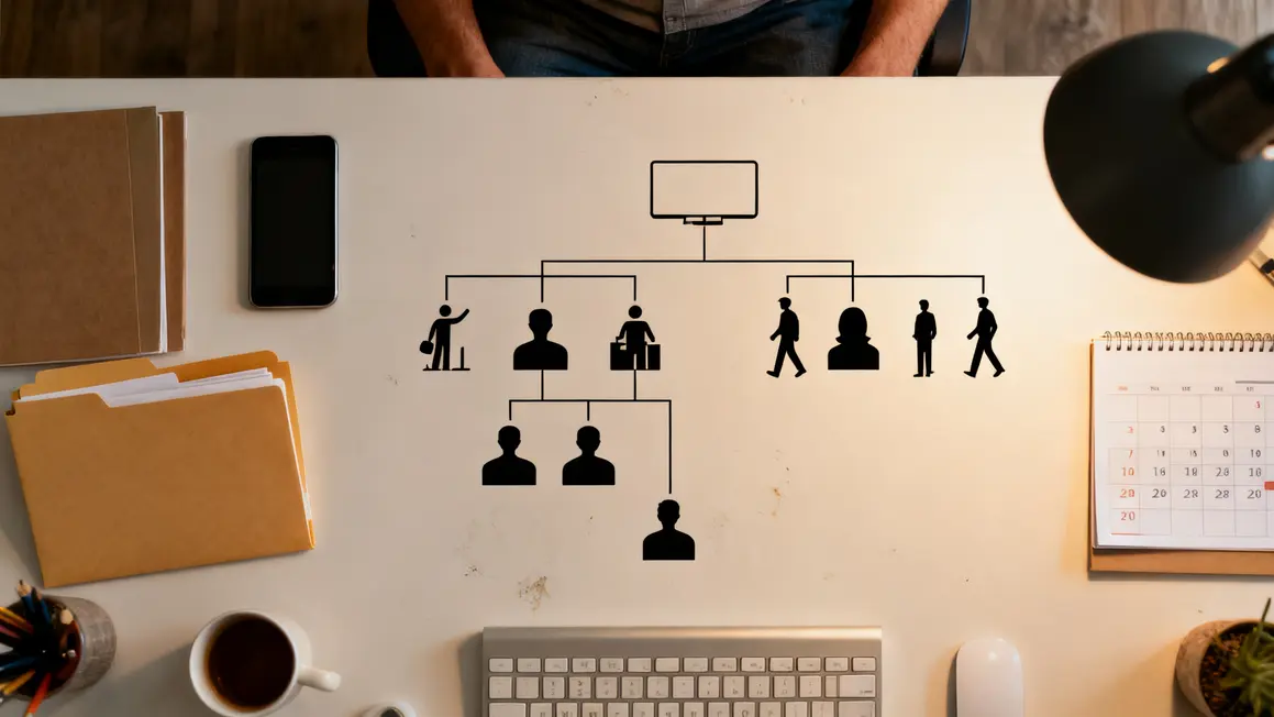 Tableau organisation sous contrôle éléments automatisés gadgets