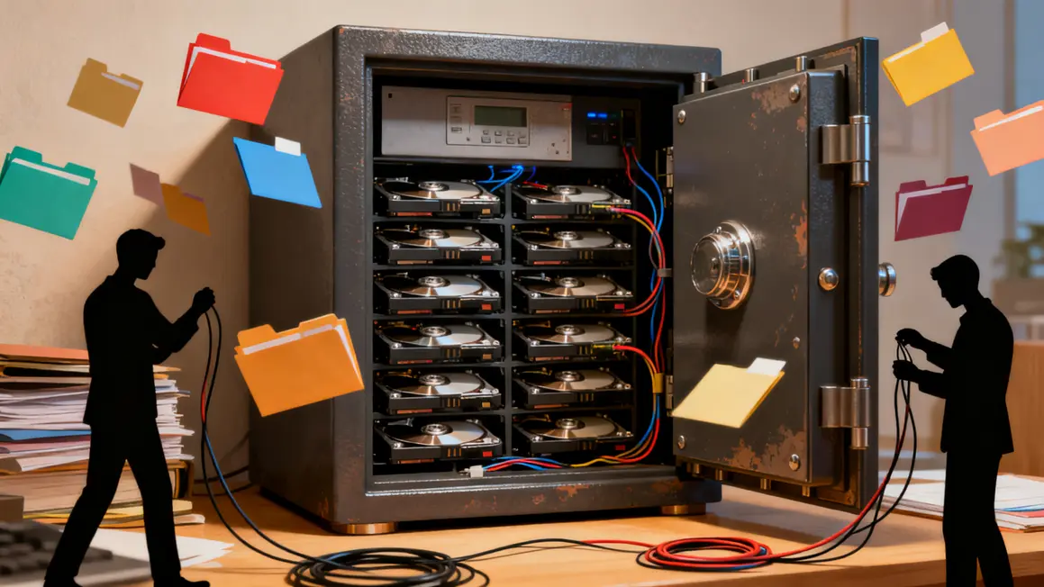 coffre-fort disque dur fichiers nas