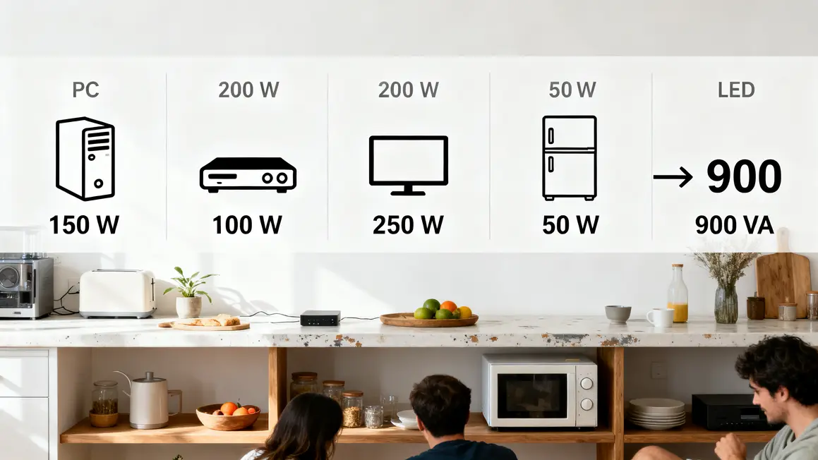 infographie VA W onduleur domestique appareils