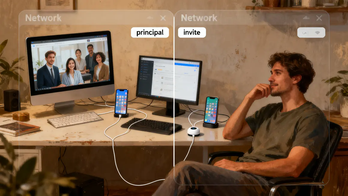 Interface réseau Wi-Fi zones principal invité segmentées