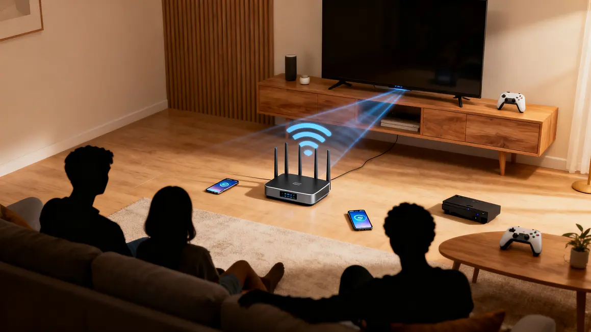 Routeur familial rayonnant WiFi vers appareils