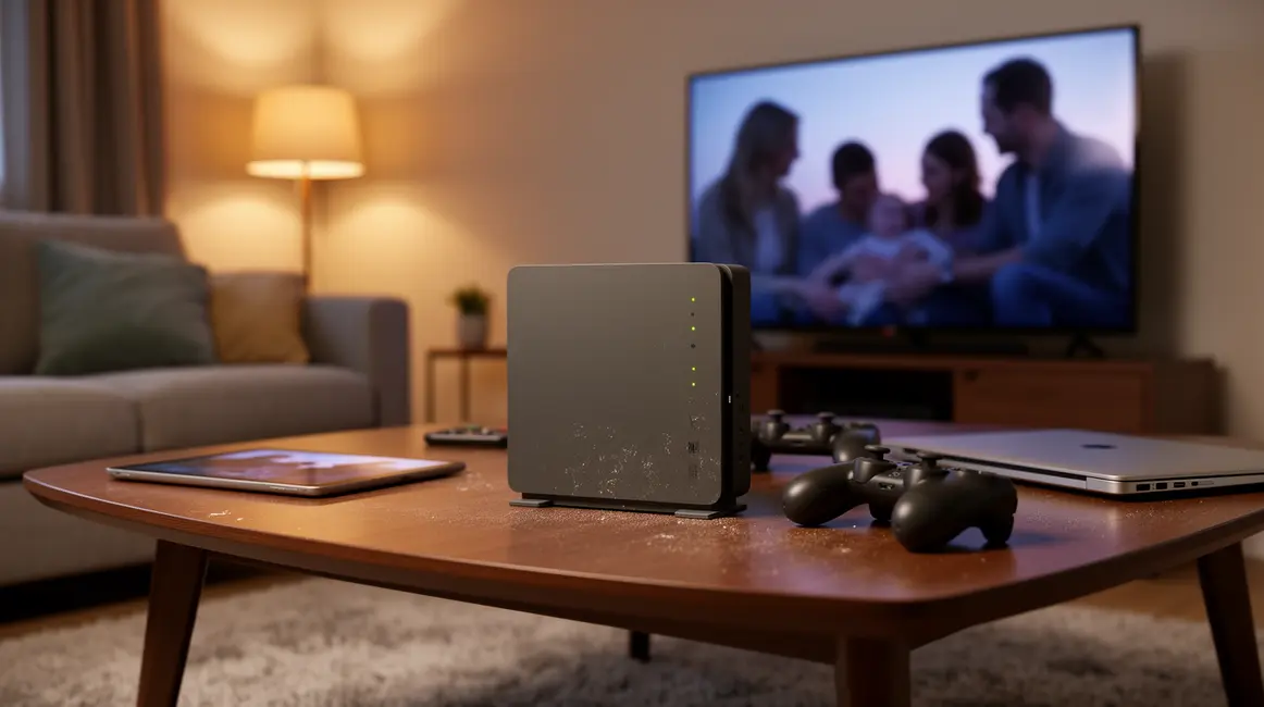 Routeur familial Wi-Fi stable avec appareils connectés
