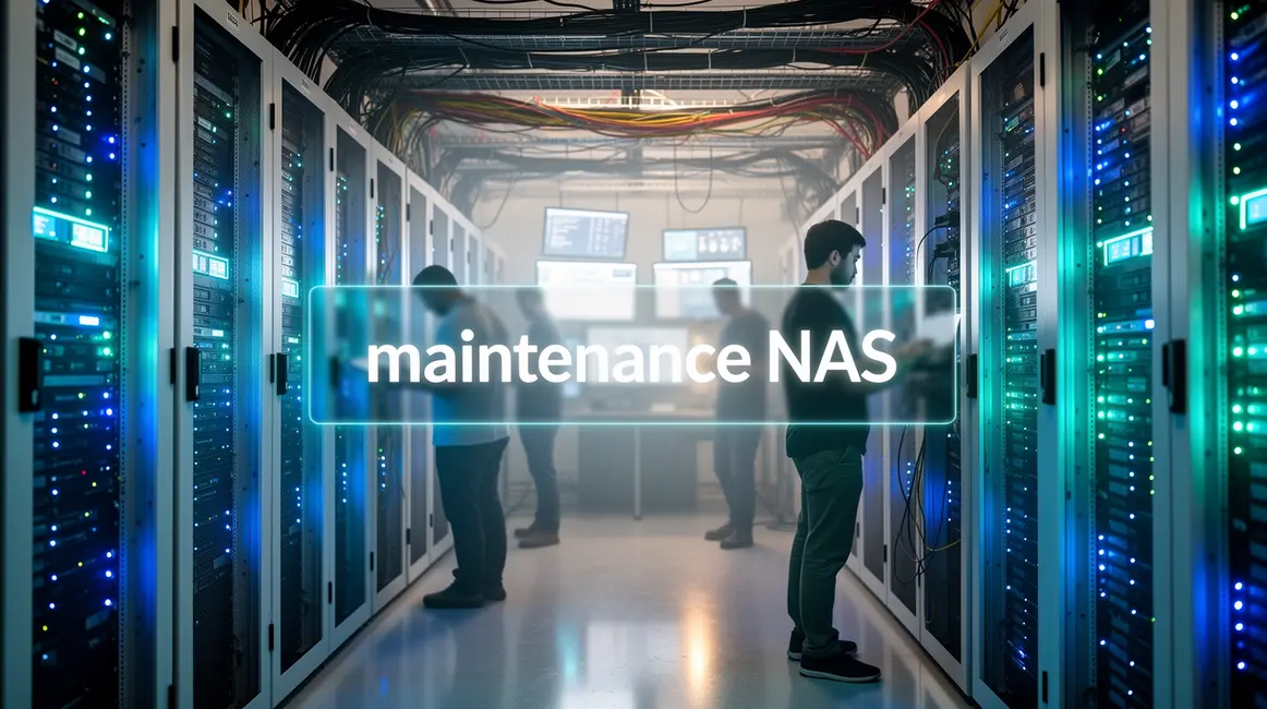 Salle serveurs moderne pour maintenance NAS