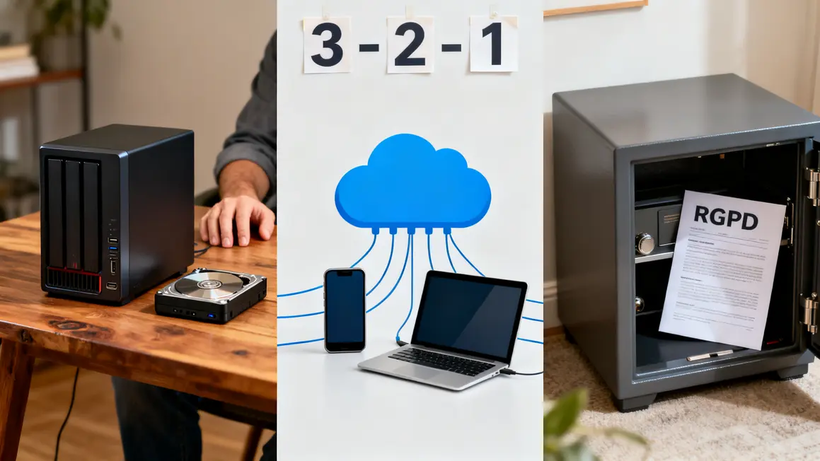 Sauvegarde de donnees 3-2-1 local cloud externalisee