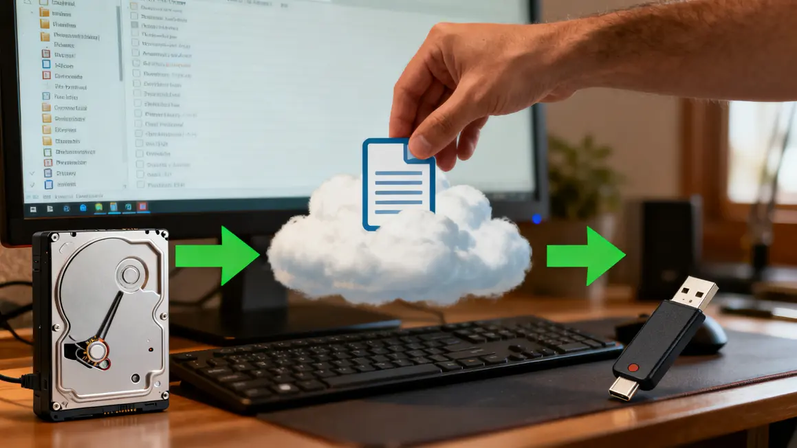 sauvegarde de donnees ordinateur vers cloud et disque externe