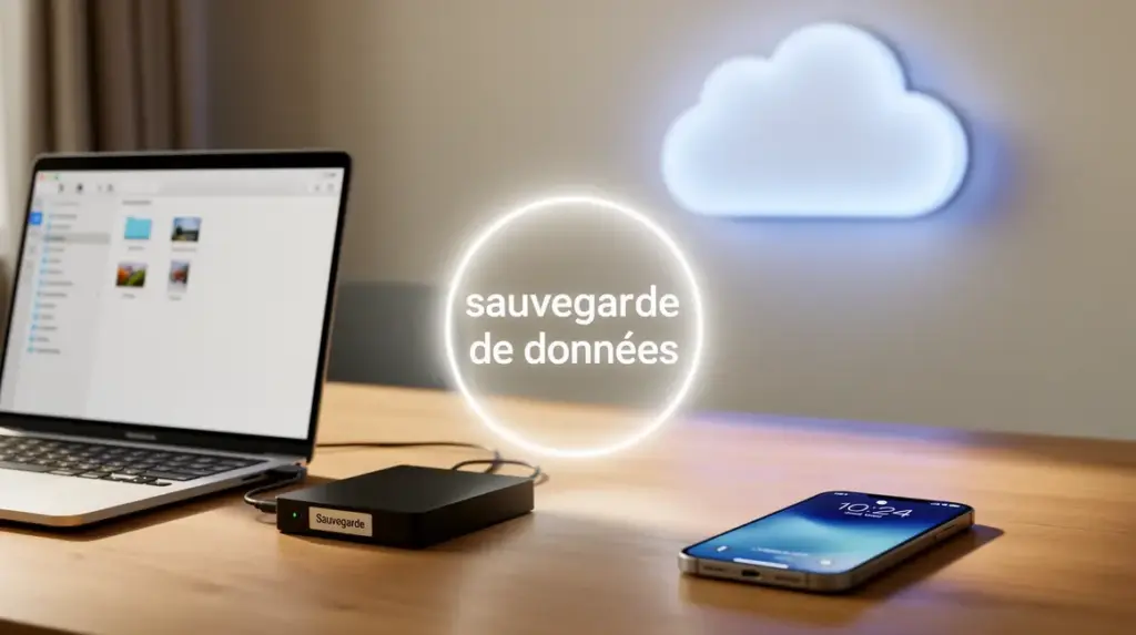 Sauvegarde de données ordinateur cloud disque dur