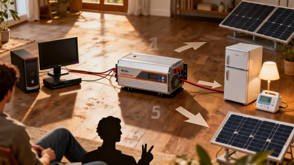 schéma flux énergie onduleur domestique multimedia circuits solaires