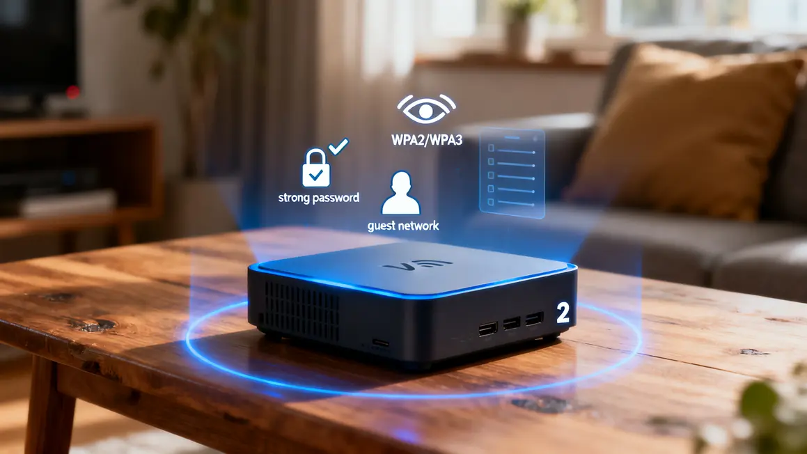 Box Wi-Fi protégée, mot de passe fort et sécurité réseau invité