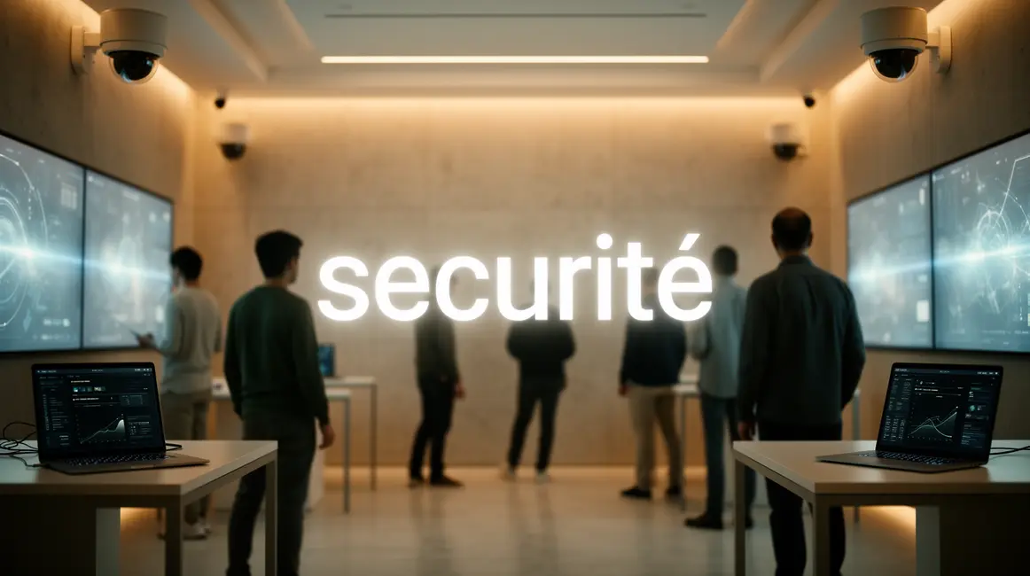 Espace moderne securite numerique objets connectes