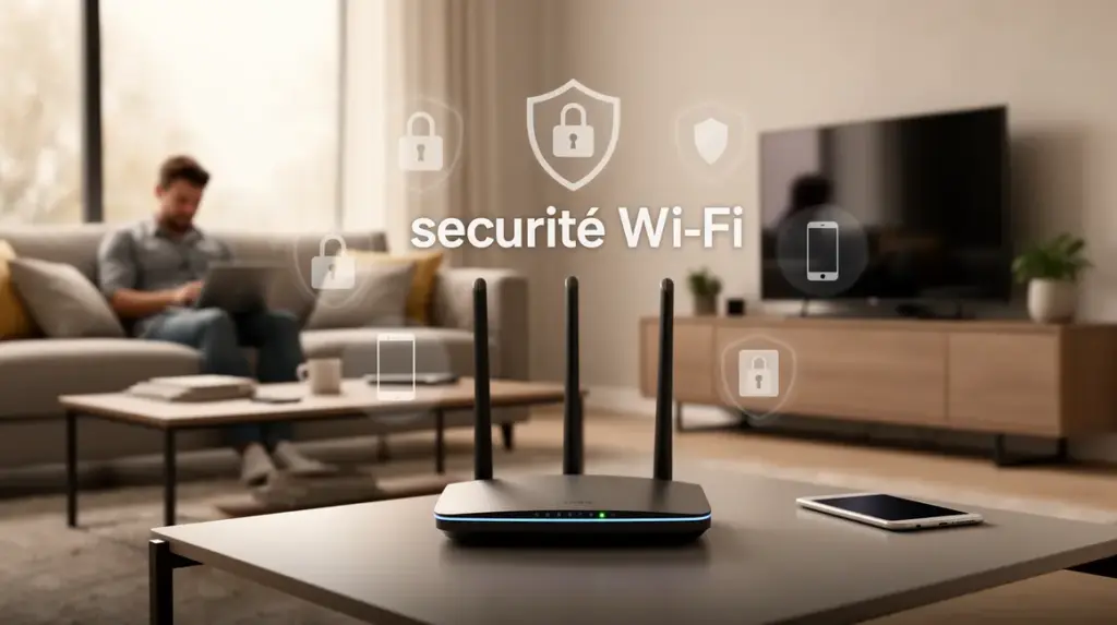 Box Wi-Fi design symboles securite, salon photo-reel