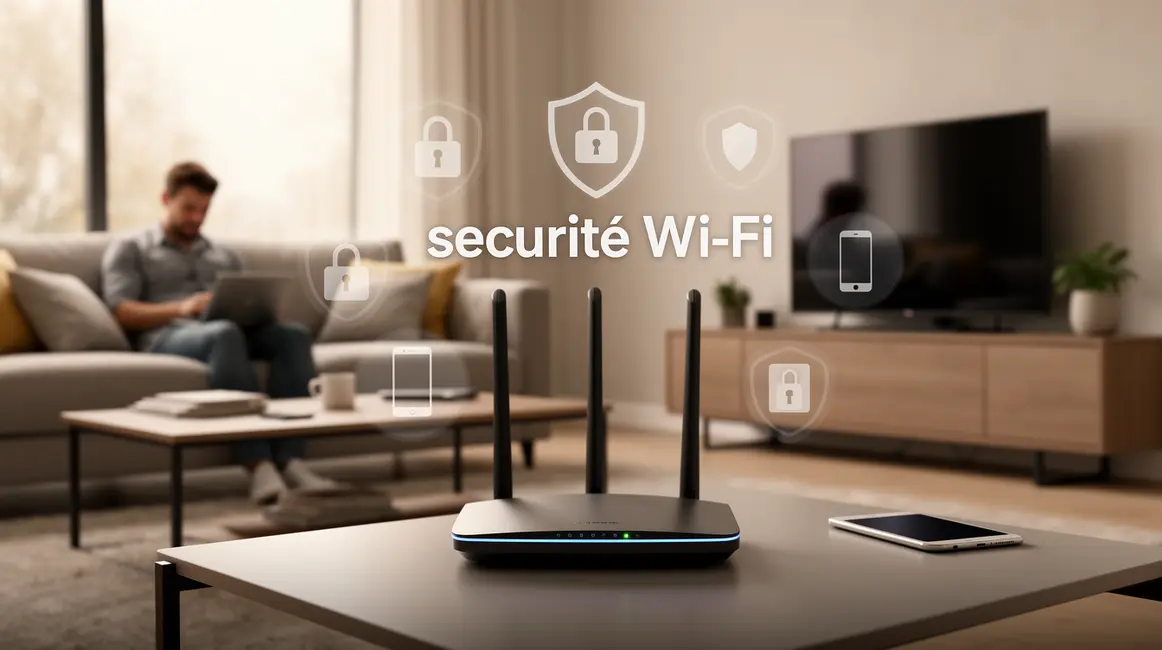 Box Wi-Fi design symboles securite, salon photo-reel