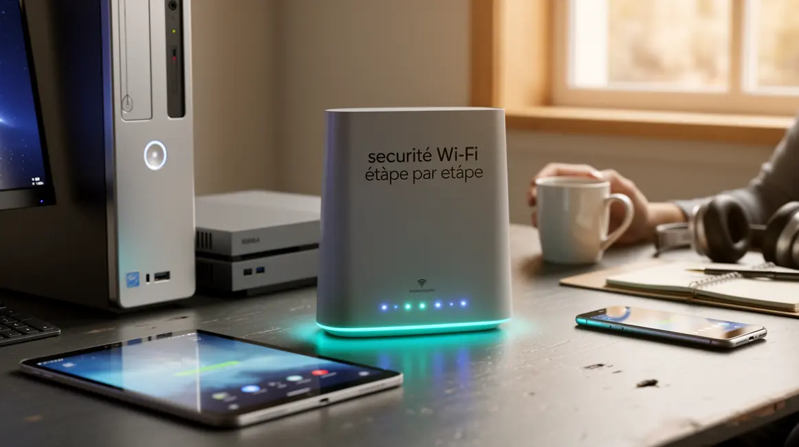 routeur wifi securite etape par etape au bureau objets connectes