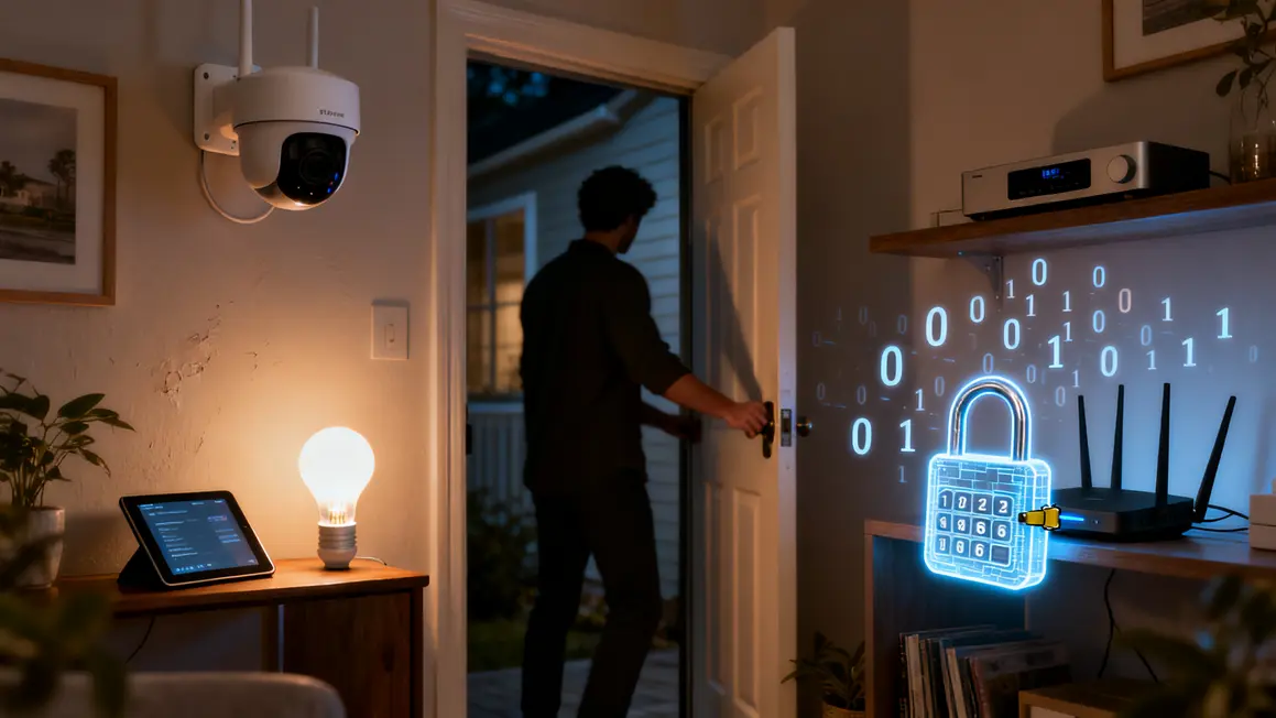 scene maison objets connectes securite wifi